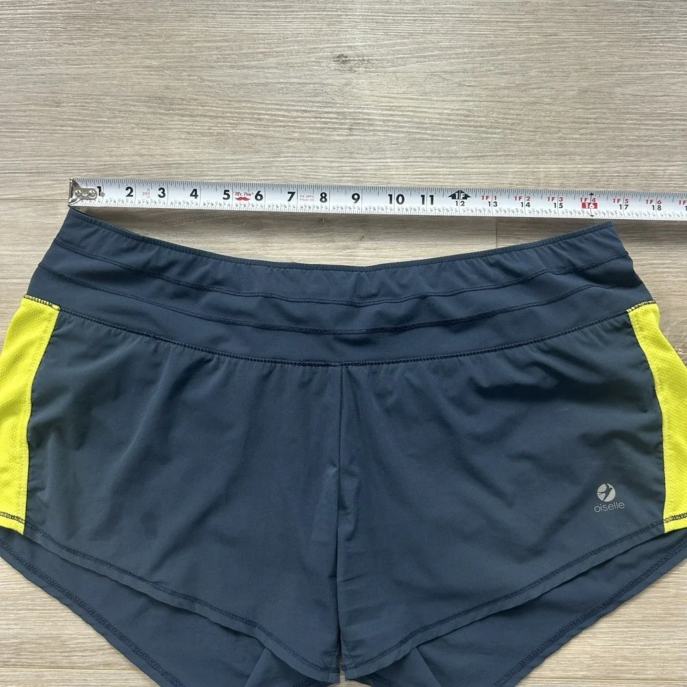 Oiselle Size 8 Toolbelt Roga Shorts Blue Lined Casual Active Gym Workout